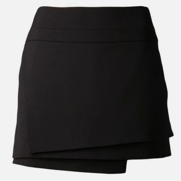 Helmut Lang | Mini Black Skirt | Asymmetrical Layered Skirt | Size 0 - Picture 1 of 9